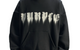SMUDGED GOTHIC HOODIE BLACK
