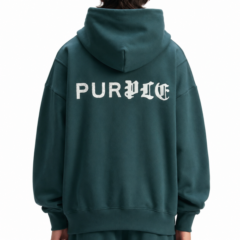 HALF & HALF HOODIE GREEN