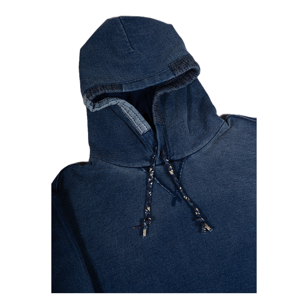 INDIGO PATCHWORK HOODIE