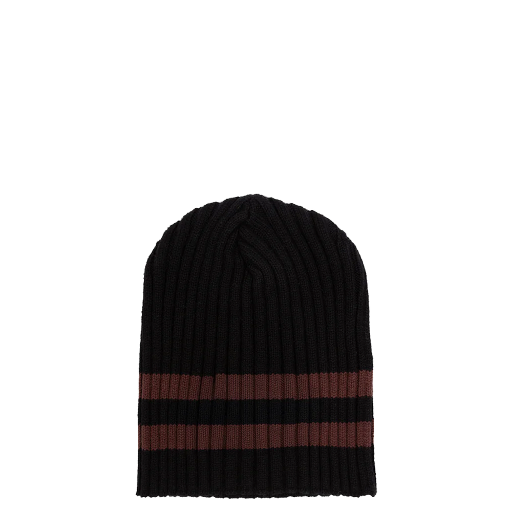 PATCH BEANIE BLACK/BROWN