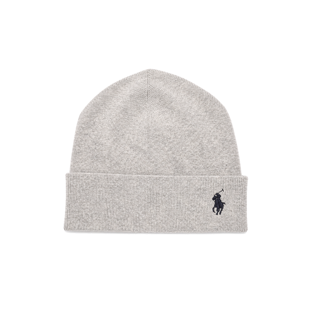 RIB COTTON BEANIE GREY