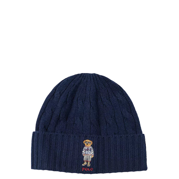 HOLIDAY BEAR CABLE KNIT BEANIE