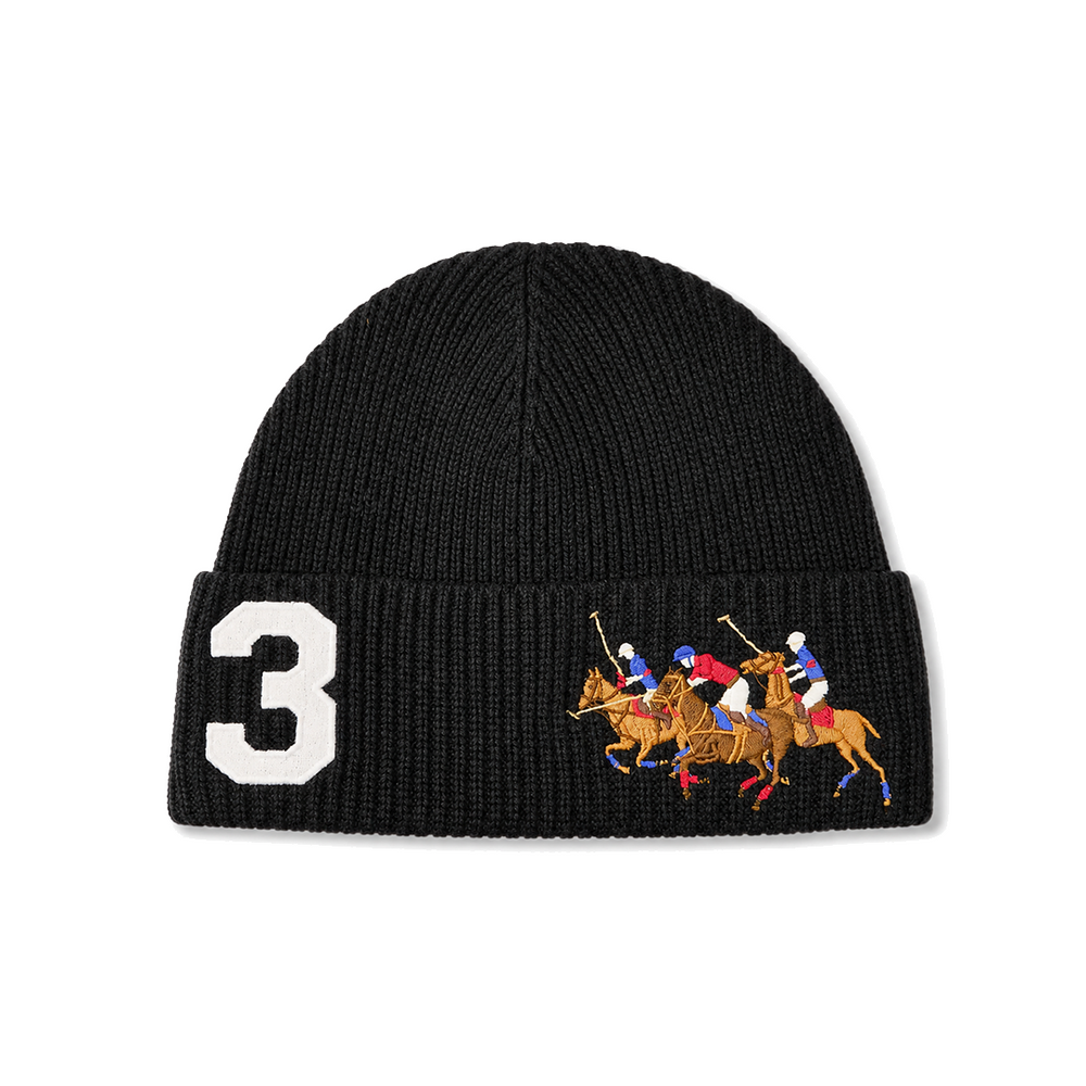 POLO MATCH BEANIE BLACK