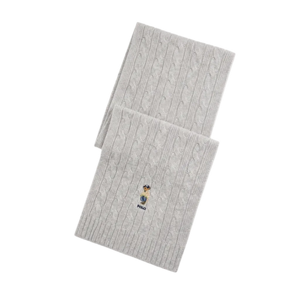LITCHFIELD BEAR CABLE SCARF GREY