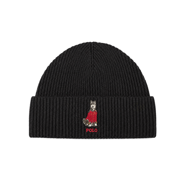 HOLIDAY DOG BEANIE BLACK
