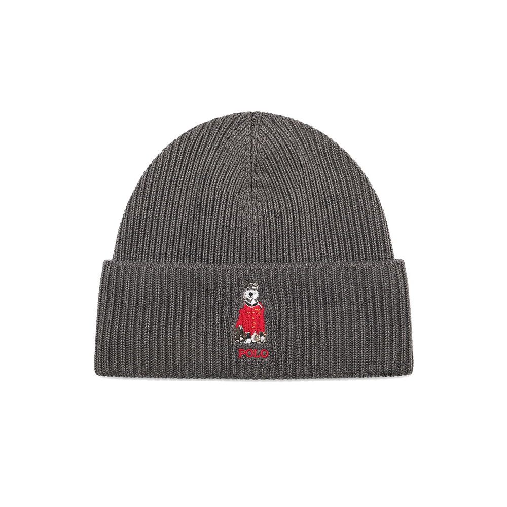 HOLIDAY DOG BEANIE CHARCOAL