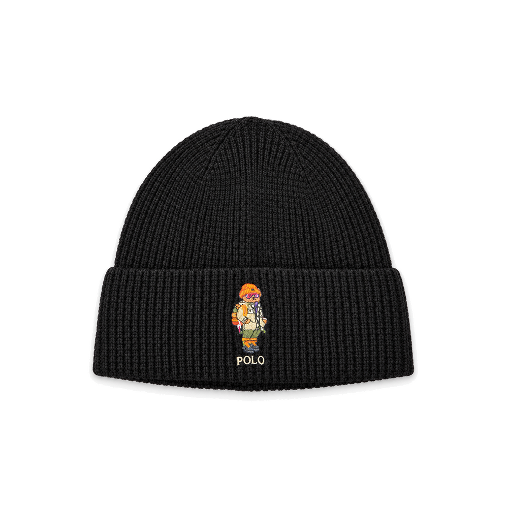 RED ROCKS BEAR BEANIE BLACK
