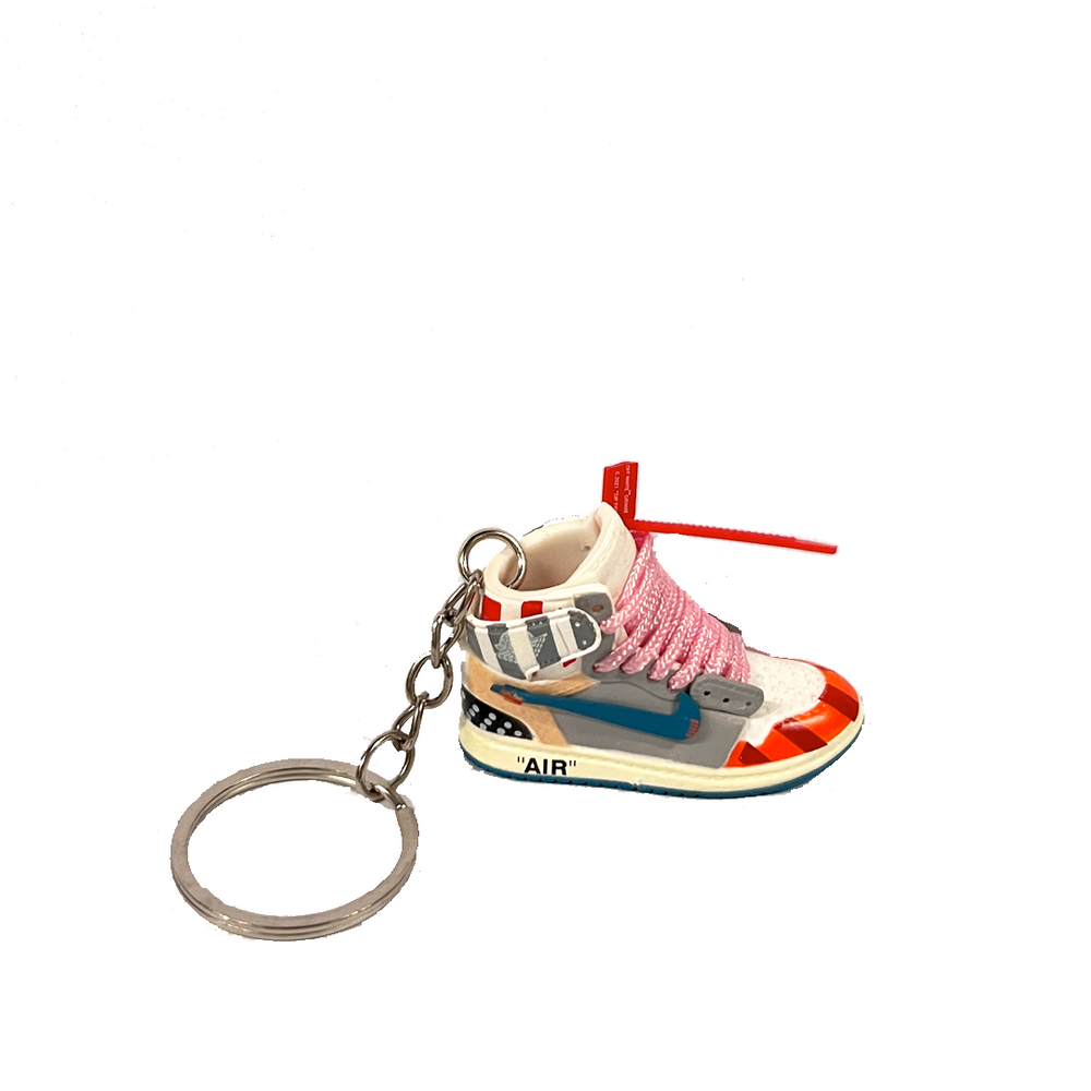 AJ1 OFF WHITE SNEAKER KEYCHAIN PINK LACE