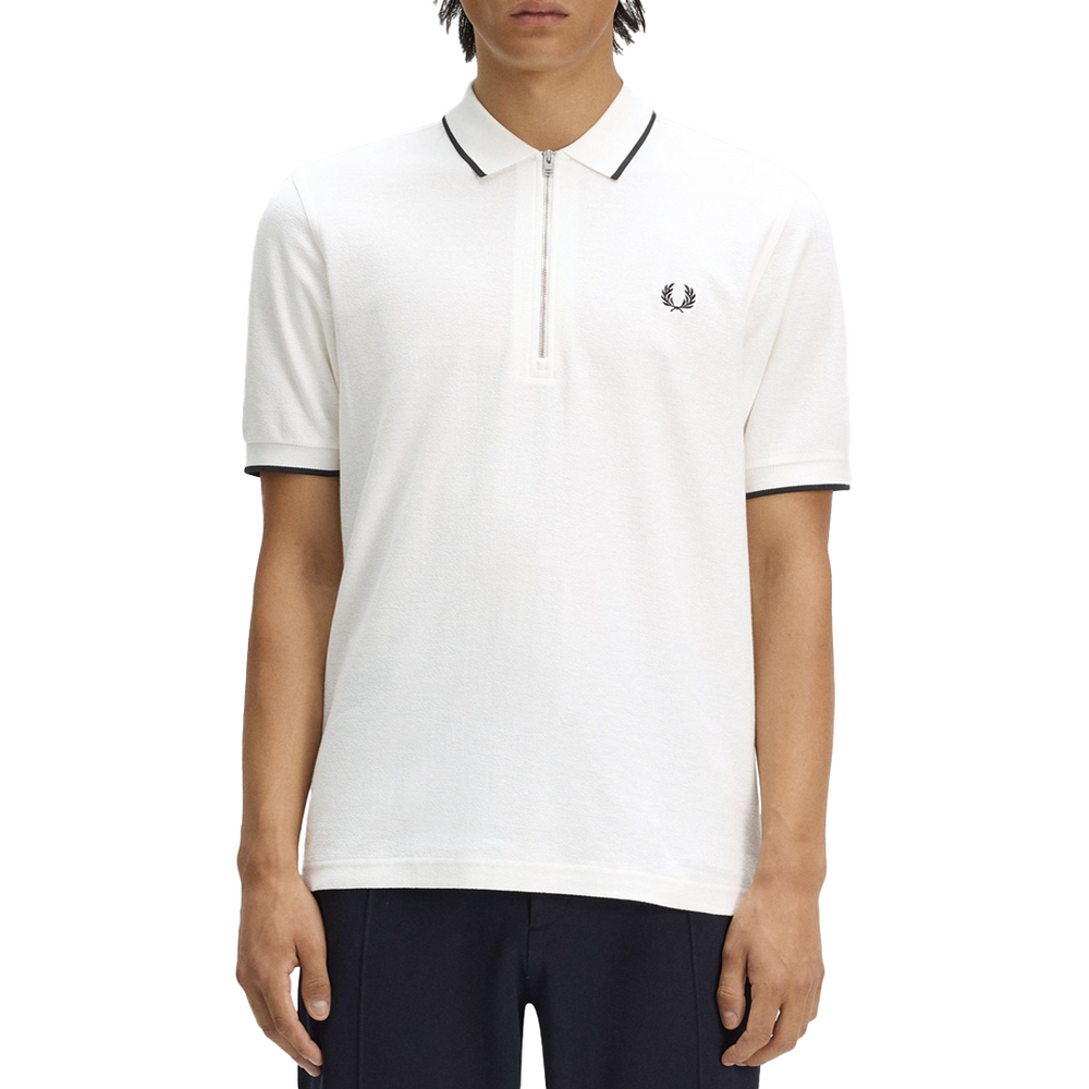 CREPE PIQUE POLO SHIRT SNOW WHITE