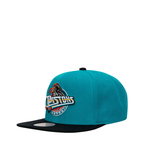 DETROIT PISTONS TEAL HARDWOOD CLASSICS TEAM 2-TONE 2.0 SNAPBACK