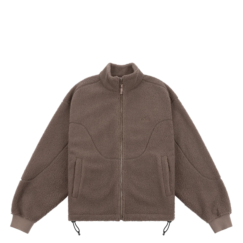 POLAR FLEECE SHERPA ZIP MOCHA