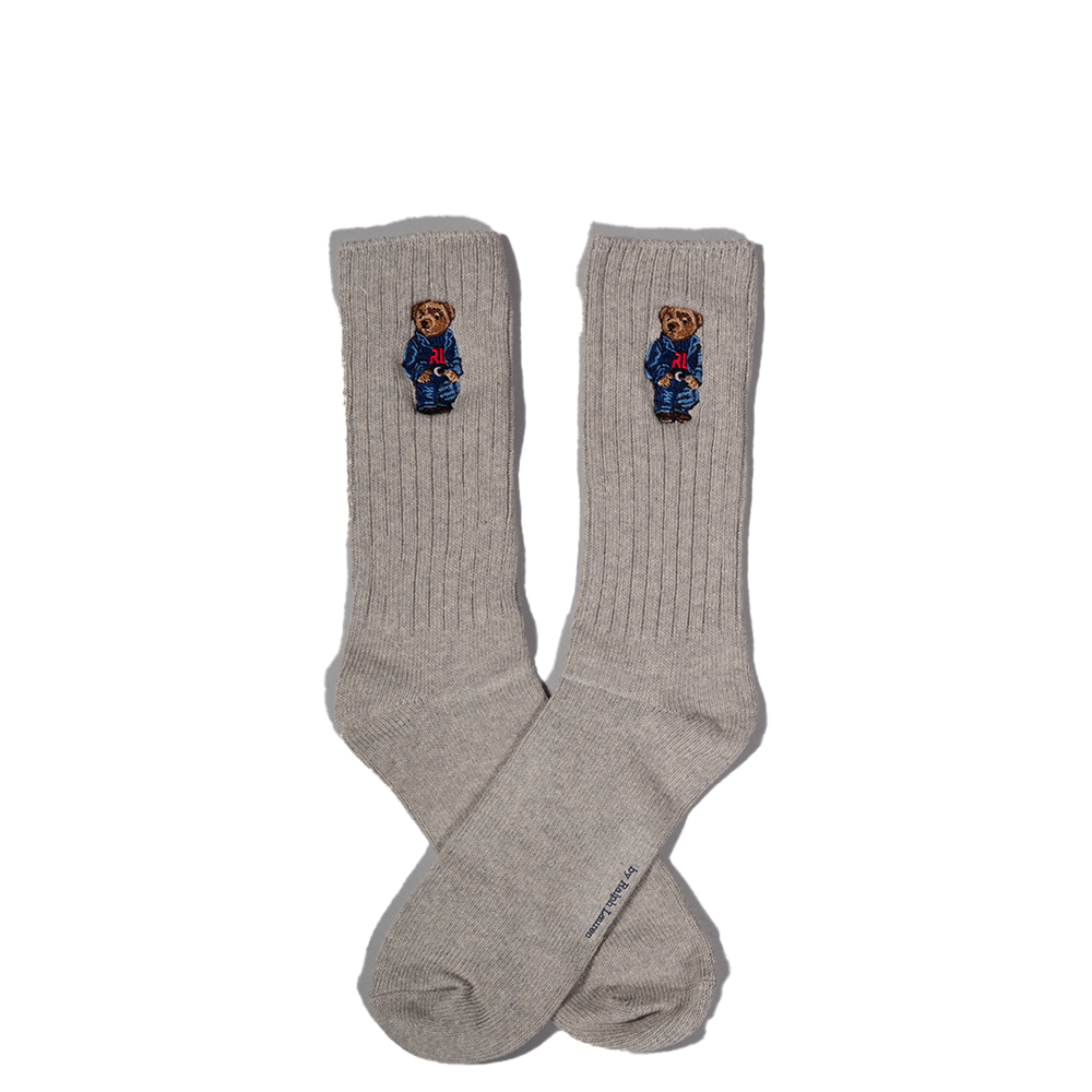 POLO BEAR RIBBED CREW SOCKS