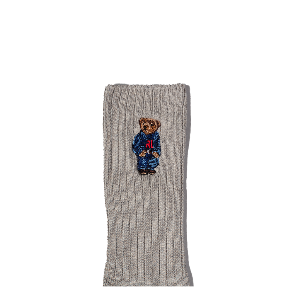 POLO BEAR RIBBED CREW SOCKS