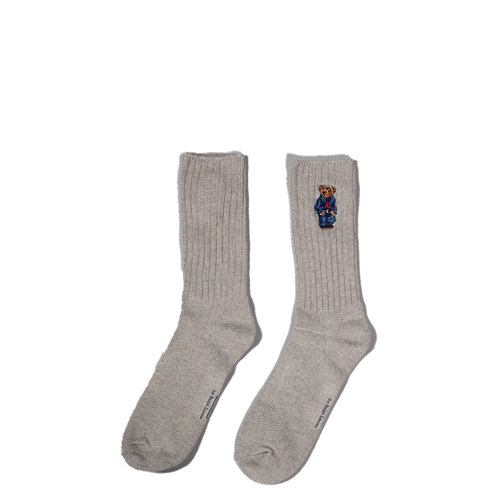 POLO BEAR RIBBED CREW SOCKS