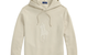 LEATHER BIG PONY FLEECE HOODIE BEIGE