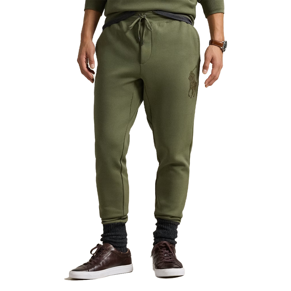 LEATHER PONY DOUBLE KNIT JOGGER PANT THERMAL GREEN