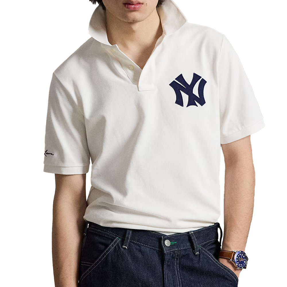 YANKEES POLO SHIRT DECKWASH WHITE – NRML YANKEES POLO SHIRT DECKWASH WHITE – NRML