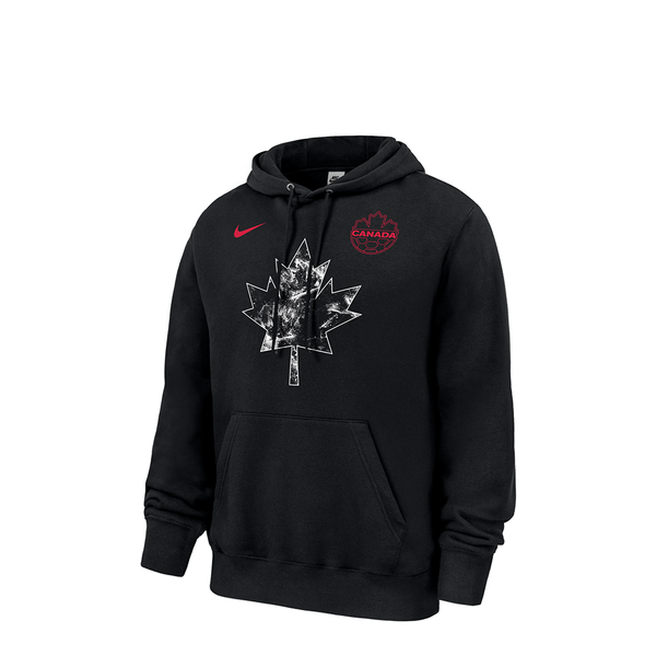 CANADA SOCCER CLUB FLEECE PULLOVER HOODIE BLACK