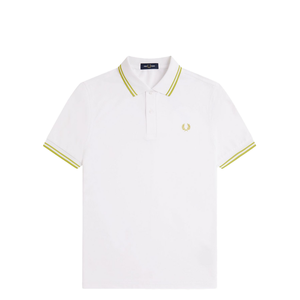 TENNIS FRED PERRY SHIRT WHITE & CITRON