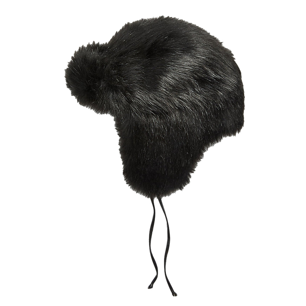 FAUX FUR TRAPPER HAT