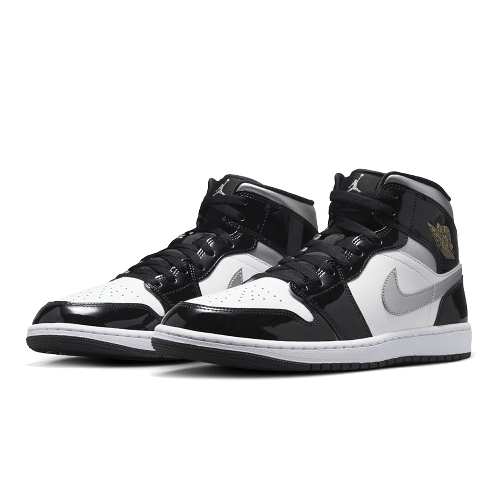 AIR JORDAN 1 MID SE BLACK/METALLIC SILVER