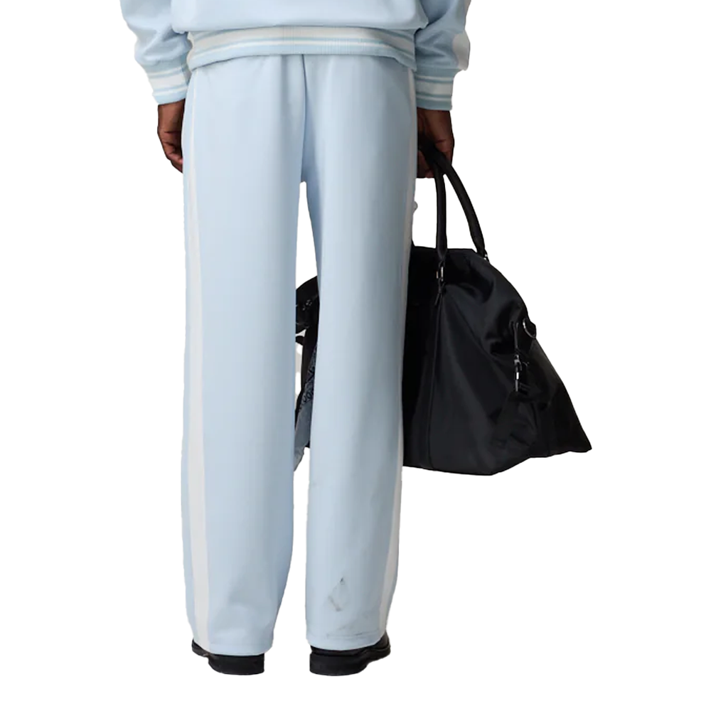 PIN TUCK TRACK PANT BLUE/OFF WHITE