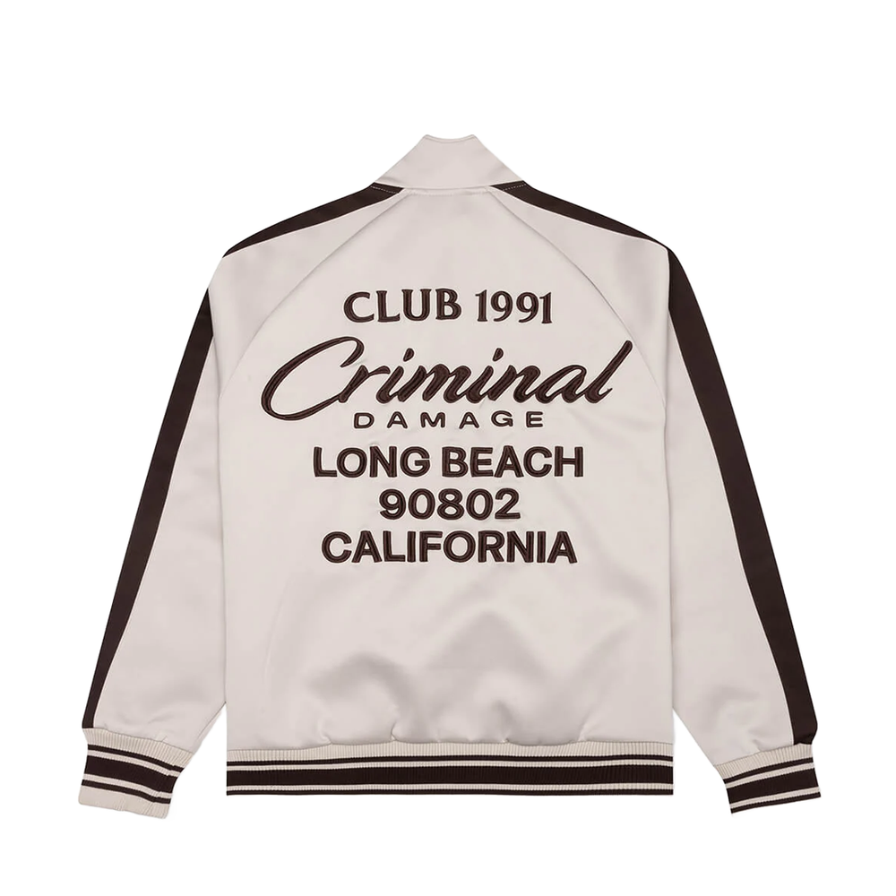 PIN TUCK TRACK TOP STONE/BROWN