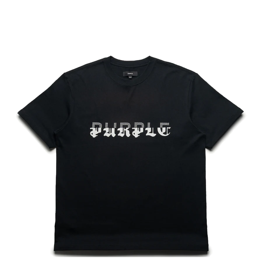 SPLIT WORDMARK BLACK HEAVYWEIGHT TEE