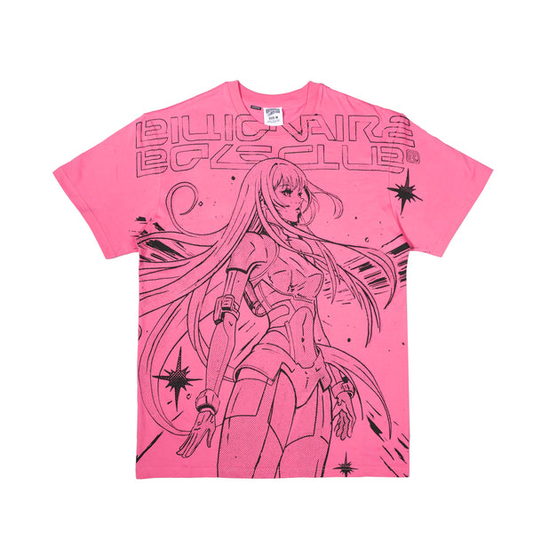 ANIME TEE OVERSIZED CARMINE ROSE