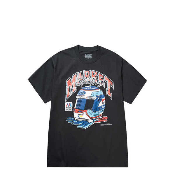 RACING HELMET T-SHIRT BLACK