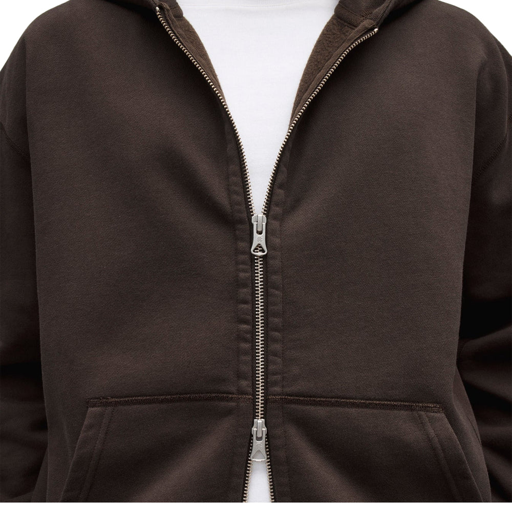 BRUSHED FLEECE '97 RELAXED ZIP HOODIE COFFEE
