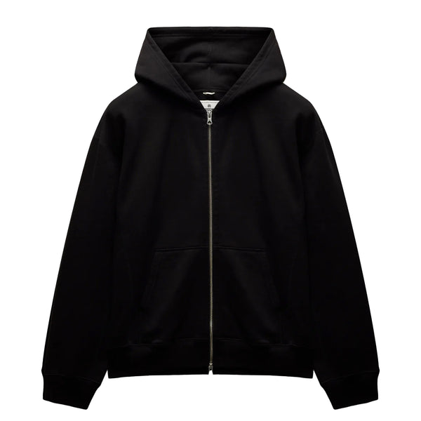 BRUSHED FLEECE '97 RELAXED ZIP HOODIE BLACK