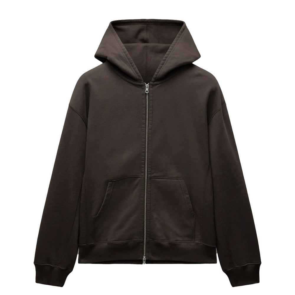 BRUSHED FLEECE '97 RELAXED ZIP HOODIE COFFEE