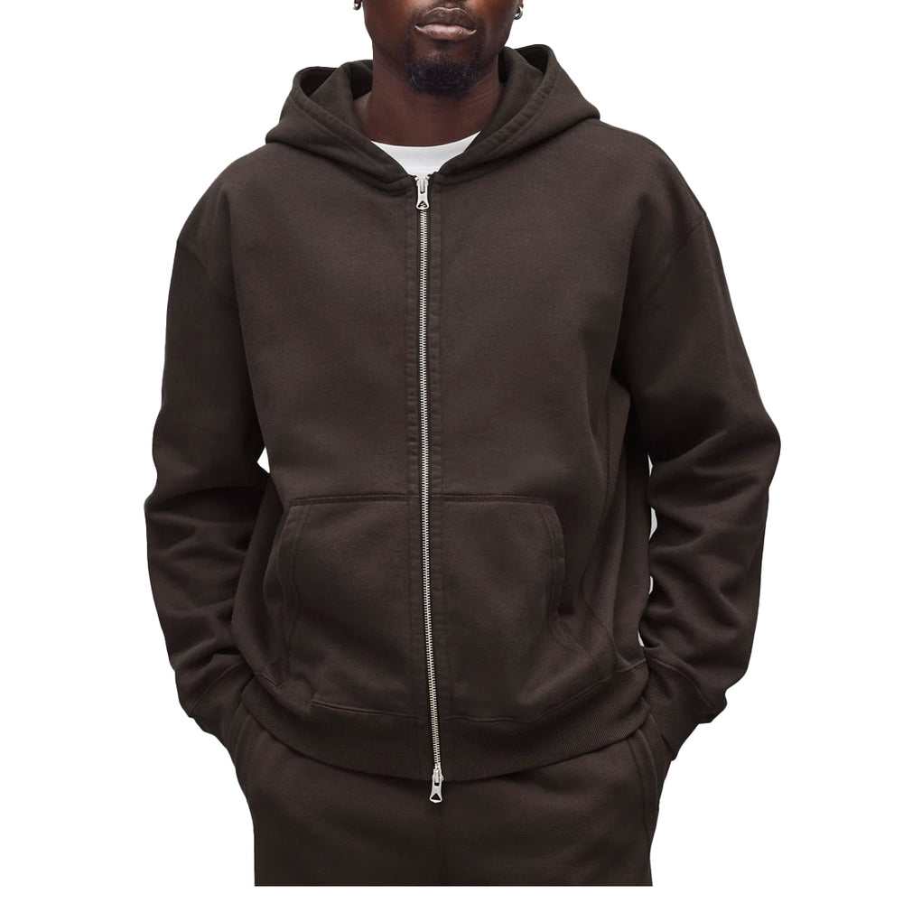 BRUSHED FLEECE '97 RELAXED ZIP HOODIE COFFEE