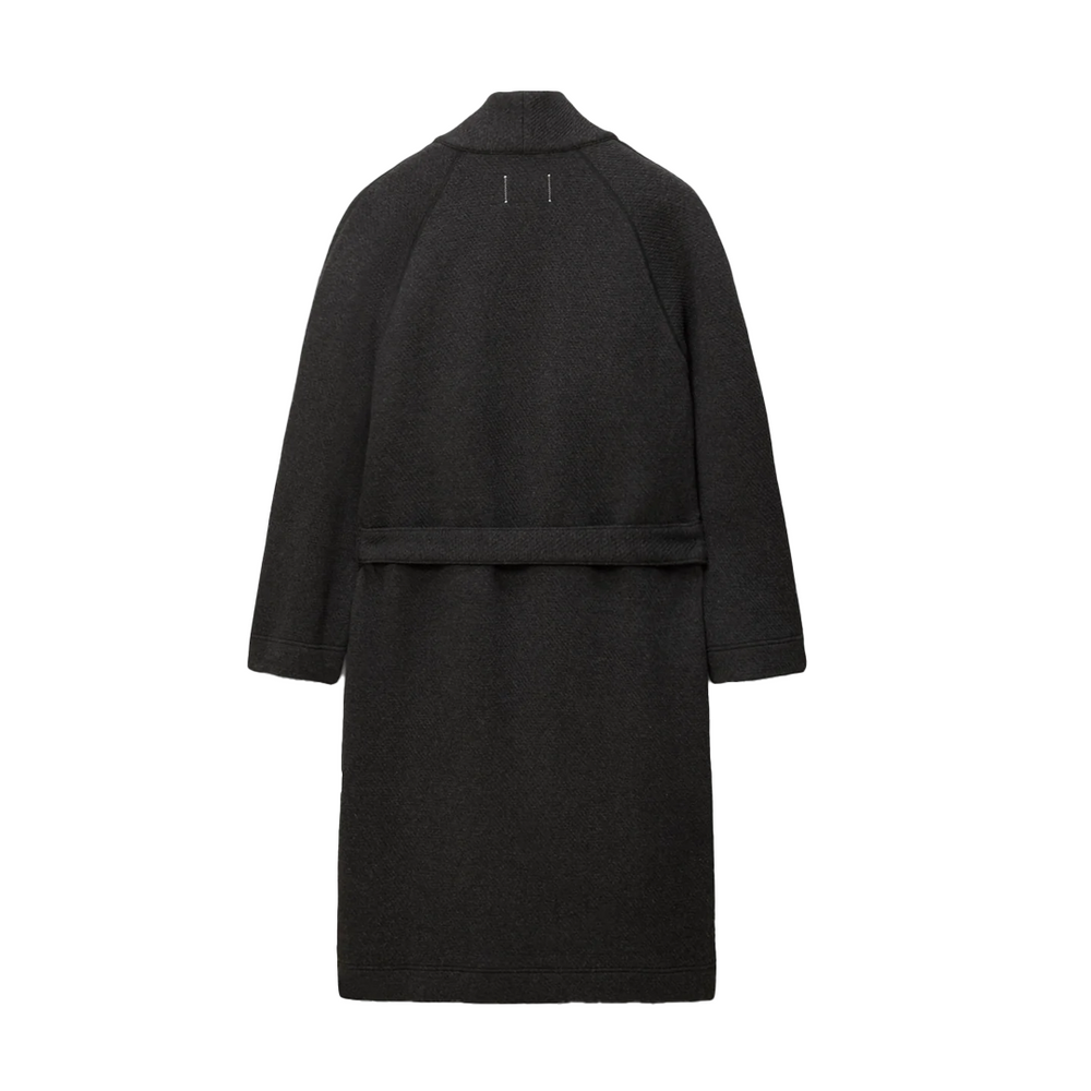 CABIN FLEECE ROBE HEATHER BLACK