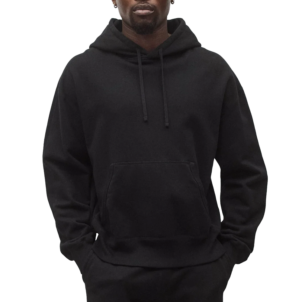 MIDWEIGHT TERRY RELAXED HOODIE BLACK