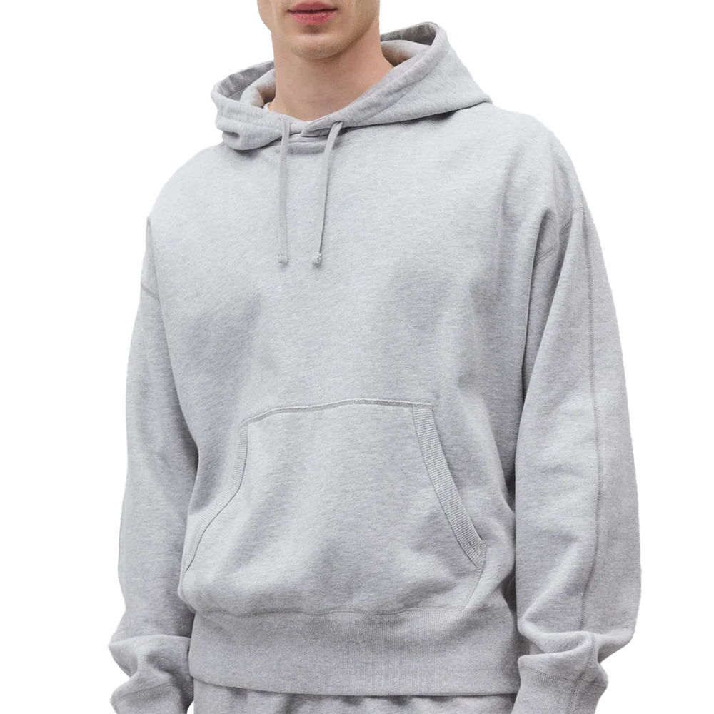 MIDWEIGHT TERRY RELAXED HOODIE HEATHER GREY