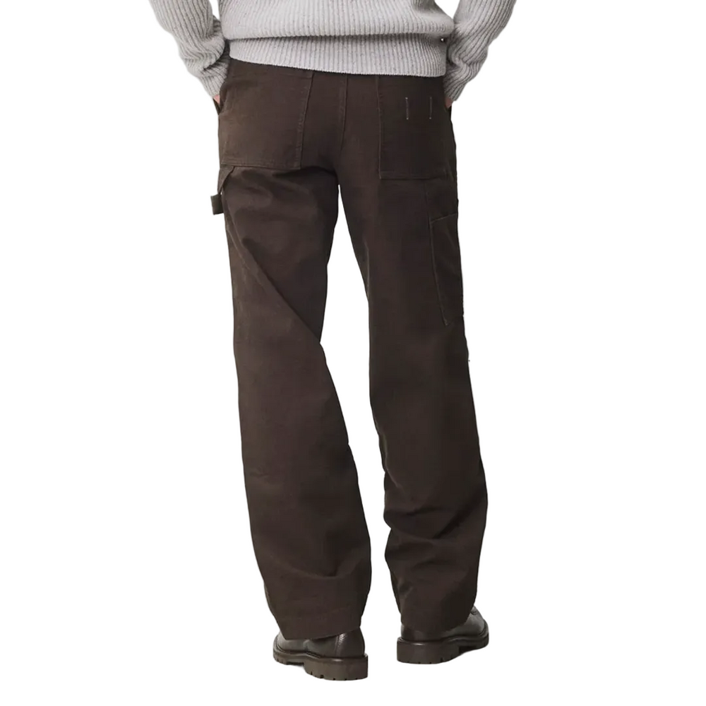 COTTON CANVAS RELAXED DOUBLE KNEE RELAXED PANT COFFEE
