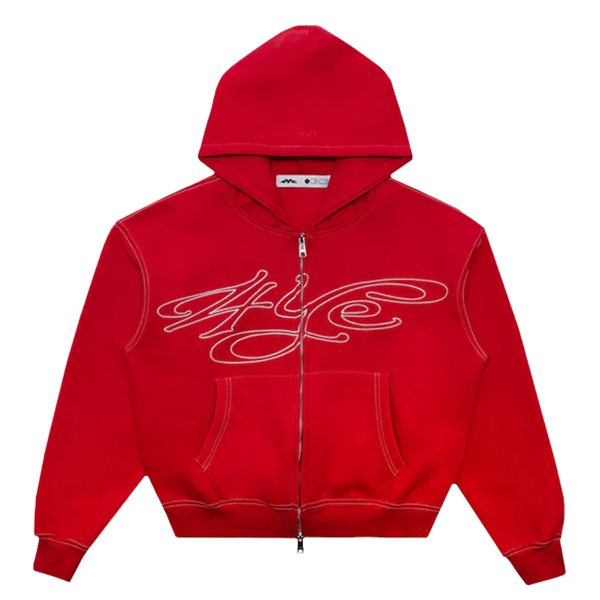 SIGNATURE ZIP HOODIE RED