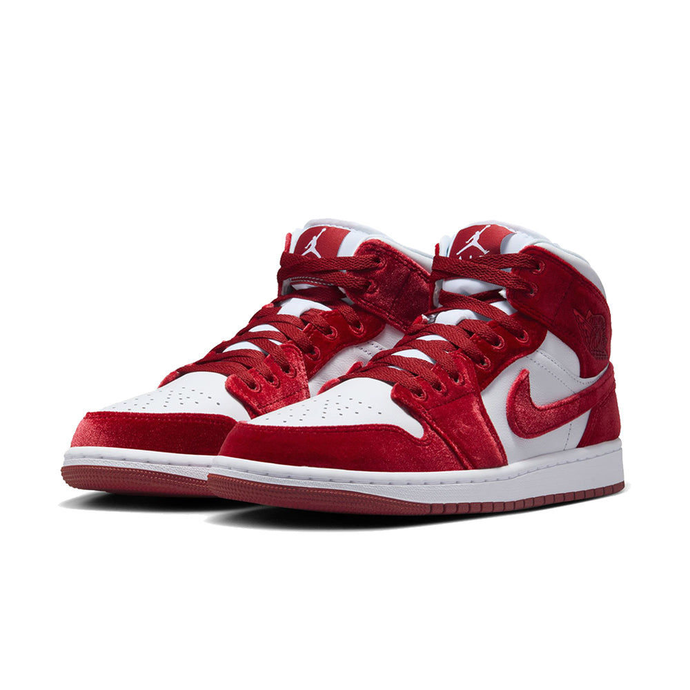 WOMEN'S AIR JORDAN 1 MID SE RED VELVET