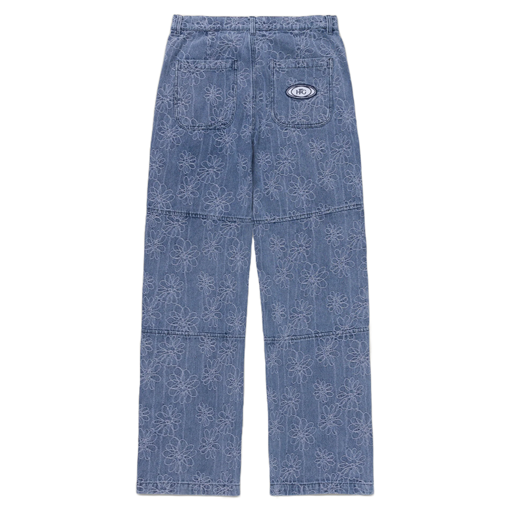 FLOWER JACQUARD PANT LIGHT INDIGO