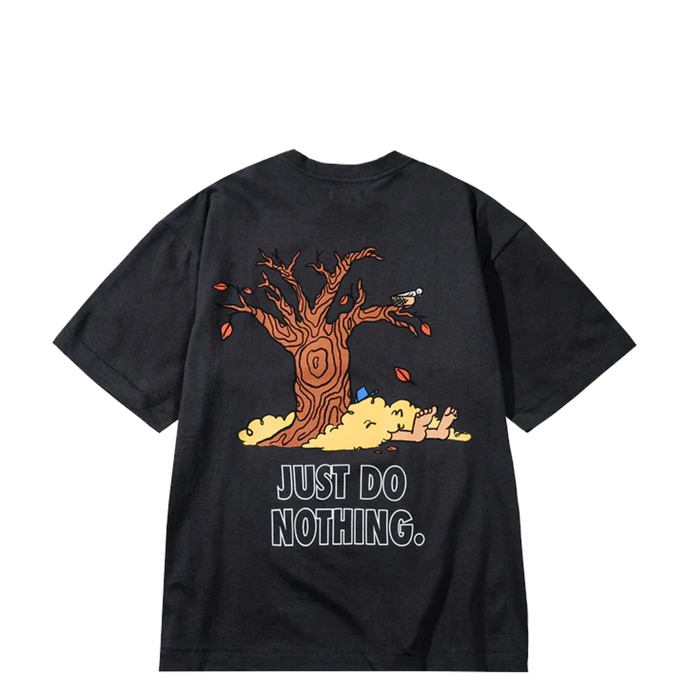 JUST DO NOTHING FALL T-SHIRT WASHED BLACK