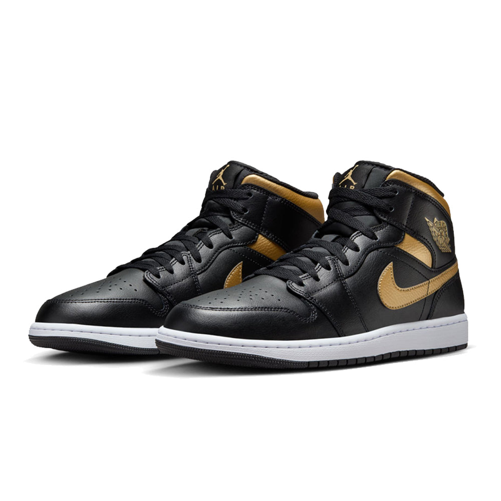 AIR JORDAN 1 MID BLACK METALLIC GOLD