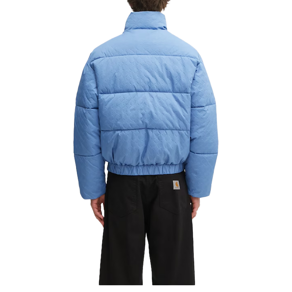 RENAKO MONOGRAM PUFFER JACKET RIVIERA BLUE