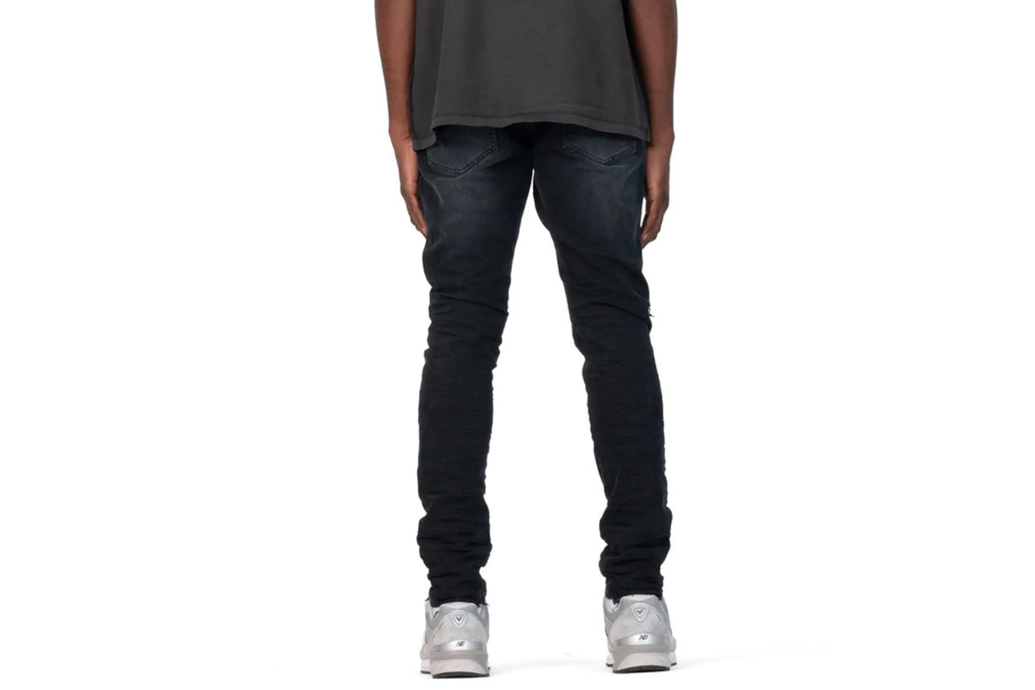 NWT PURPLE BRAND Black Super Fade Weft Repair Jeans Size 36/46 $275