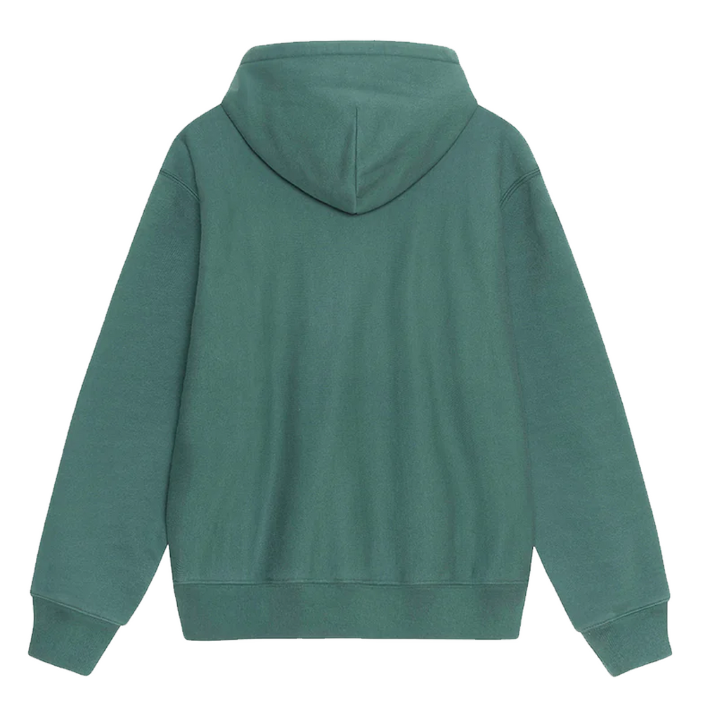 SATIN PATCH OVERSIZED HOODIE GREEN