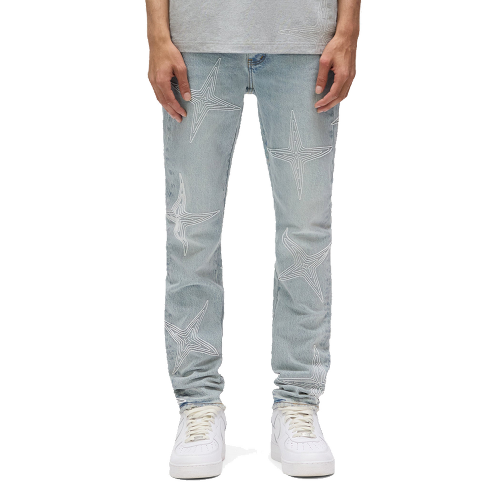 P001 TUFT STARS LIGHT INDIGO