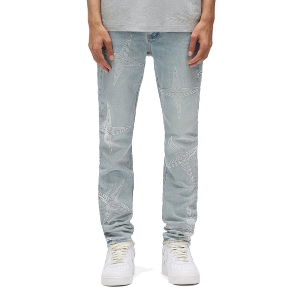 P001 TUFT STARS LIGHT INDIGO