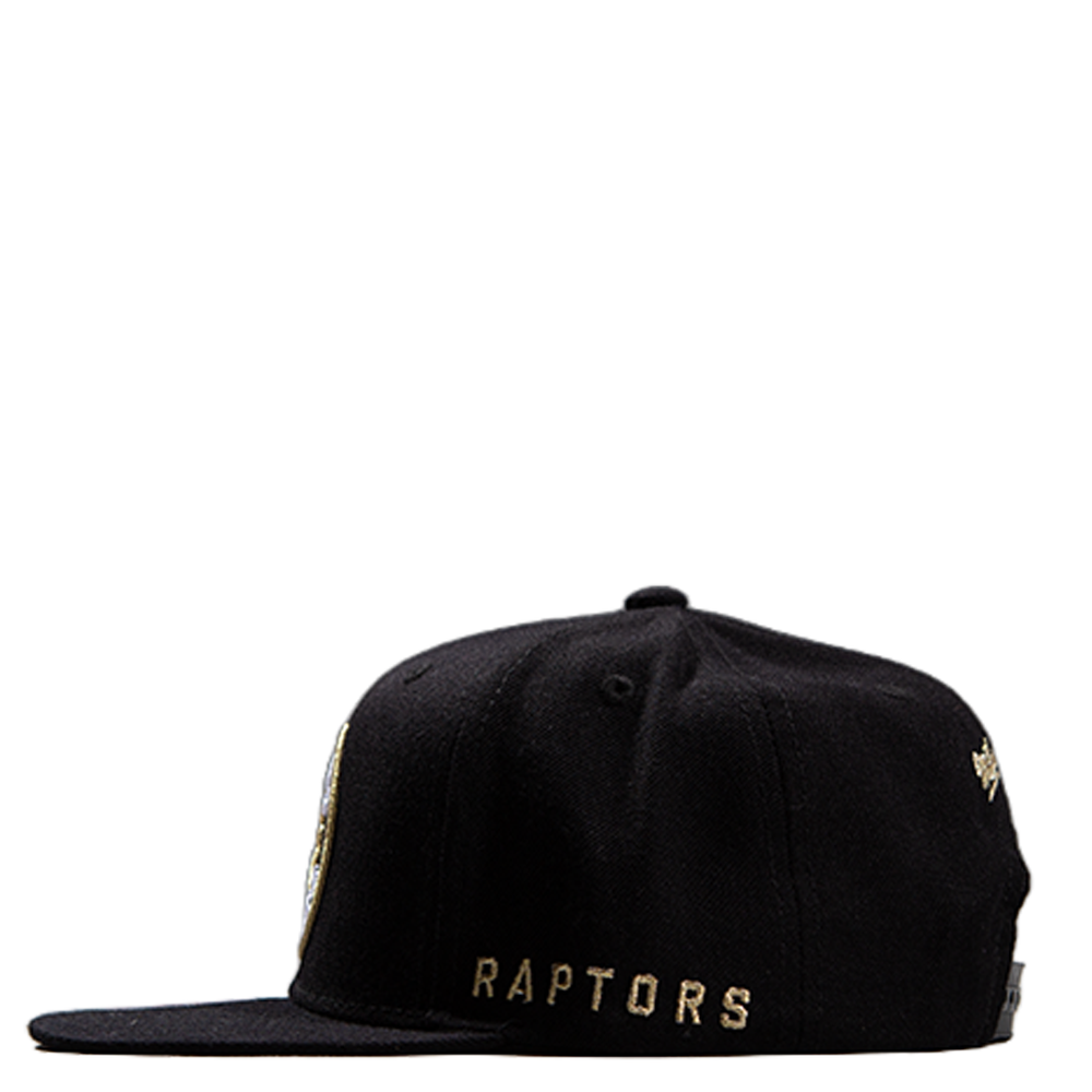 NBA TORONTO RAPTORS METALLIC GOLD LOGO SNAPBACK