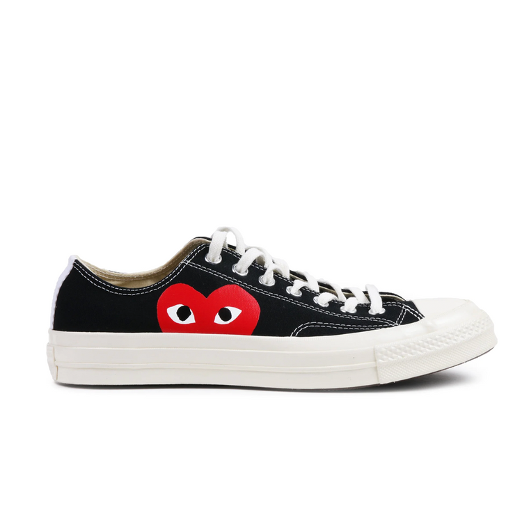 CDG PLAY CONVERSE CHUCK TAYLOR ALL-STAR 70 LOW NEGRO